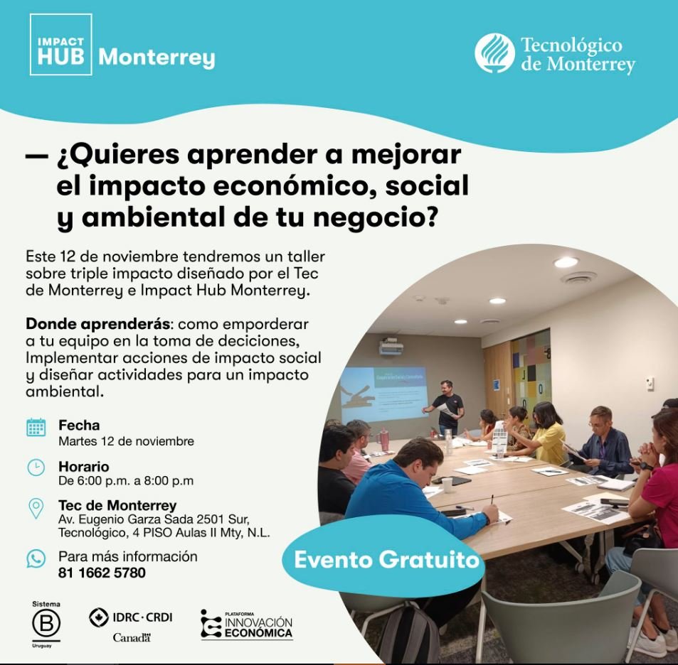 Taller Gratuito: Impacto económico, social y ambiental de tu negocio